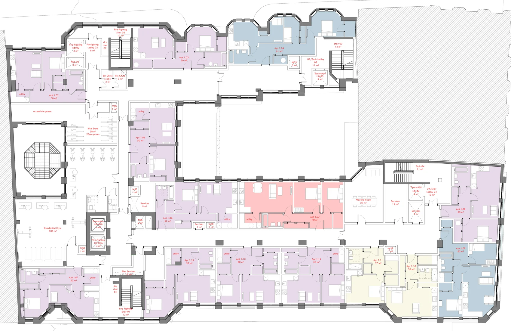 Proposed first floor plan, Imperial Exchange