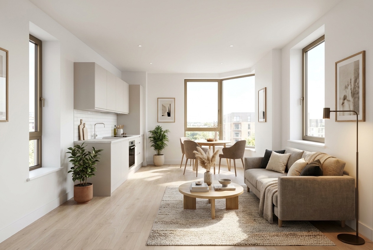 A one-bedroom apartment at Imperial Exchange